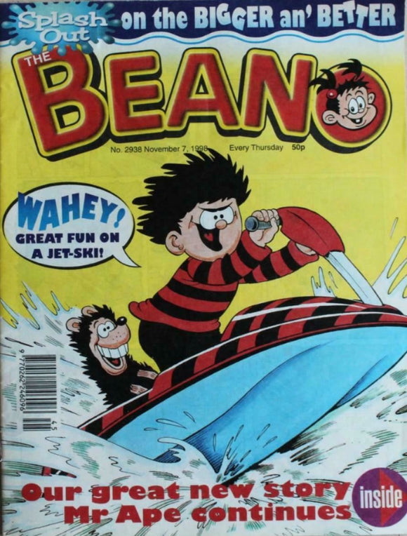Beano British Comic - # 2938 - 7 November 1998