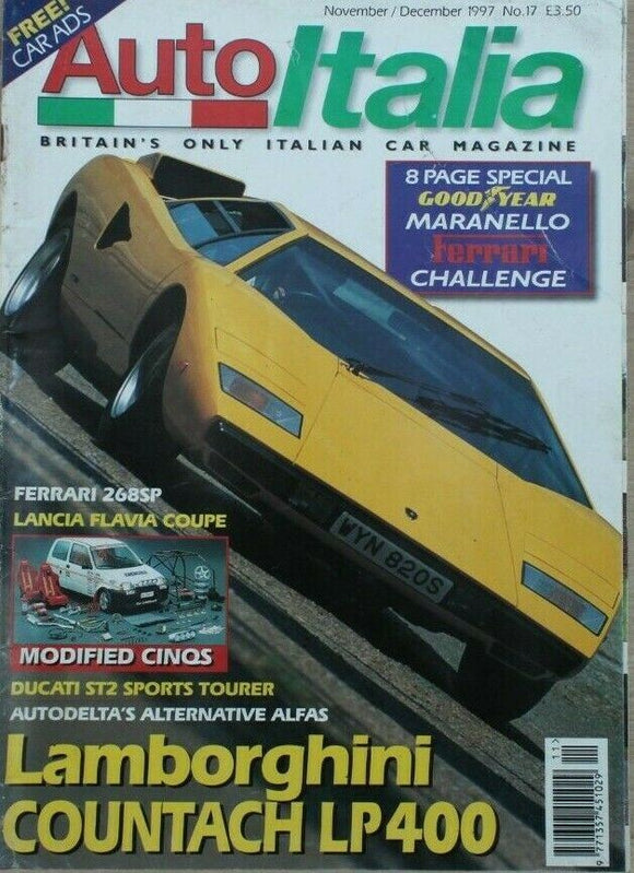 Auto Italia Magazine - Nov / Dec 1997 - Lamborghini Countach LP400