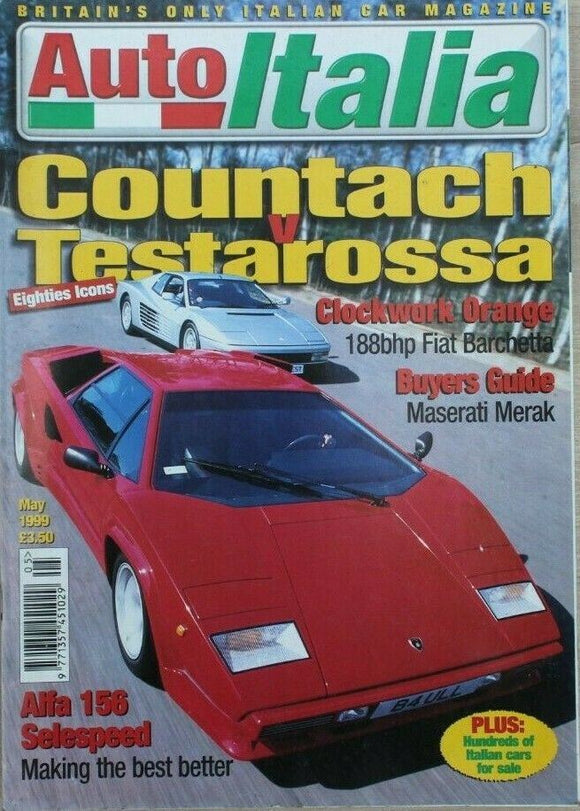 Auto Italia Magazine - May 1999 - Countach - Testarossa