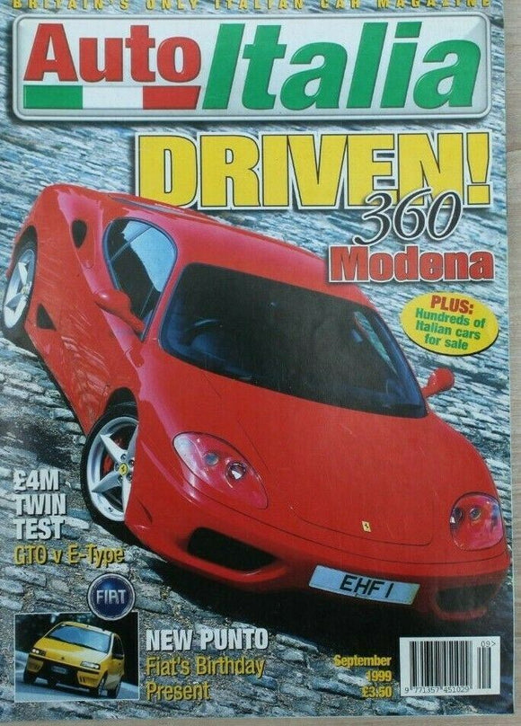 Auto Italia Magazine - September 1999 - Ferrari 360 Modena