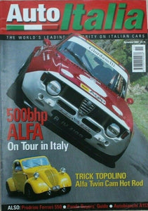 Auto Italia Magazine - November 2002 - 500 BHP Alfa - Panda - Ferrari 550