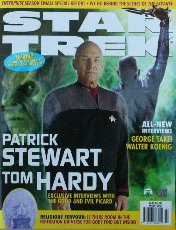 Star Trek magazine - August 2003 - Patrick Stewart Tom Hardy