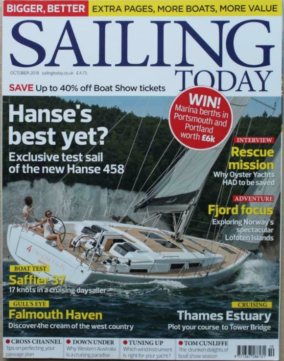 Sailing Today - Oct 2018 - Hanse 458 - Saffier 37