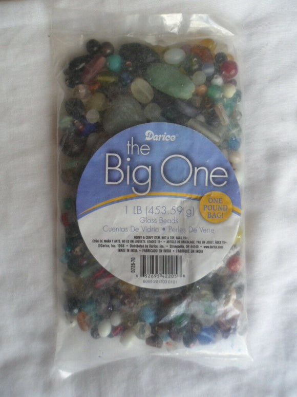 1lb bag of glass jewellery craft beads