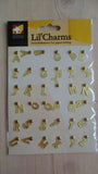 Papercraft scrapbook embellishments - Gilt letters initials - Lil' Charms