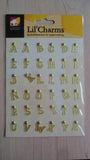 Papercraft scrapbook embellishments - Gilt letters initials - Lil' Charms
