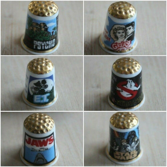 China thimbles - Films - Star Wars Psycho ET Ghostbusters Grease Jaws