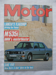 Motor magazine - 3 November 1984 - Lancia Thema - BMW M535i