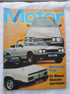 Motor magazine - 1 March 1980 - Reliant Scimitar - Fuego