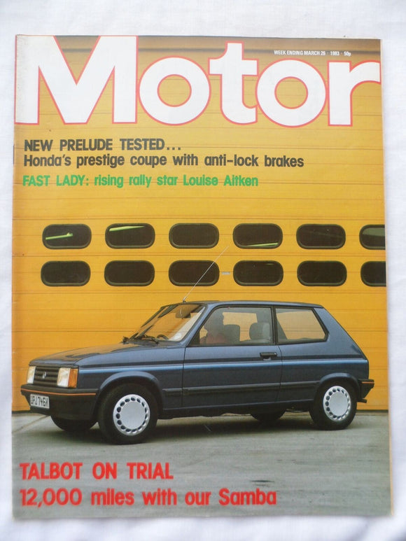 Motor magazine - 26 March 1983 - Talbot Samba - Honda Prelude