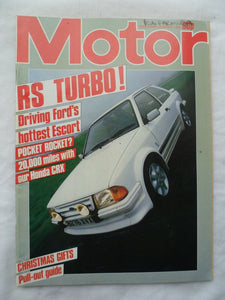 Motor magazine - 1 December 1984 - Rs Turbo