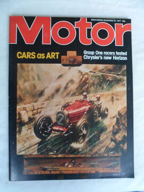 Motor magazine - 10 December 1977 - Cars in art