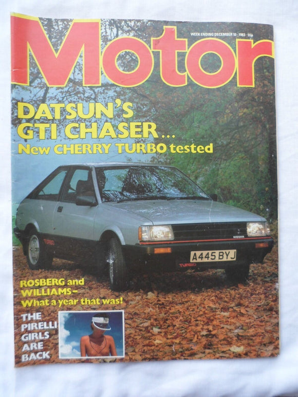Motor magazine - 10 December 1983 - Nissan Cherry turbo - Pirelli Girls