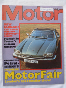 Motor magazine - 15 October 1983 - Jaguar XJS Cabriolet - Motorfair
