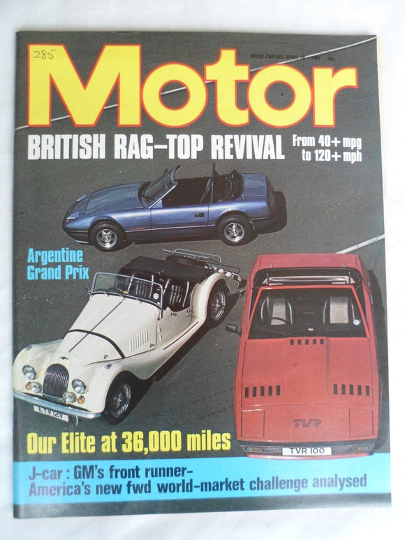 Motor magazine - 18 April 1981 - British rag top revival