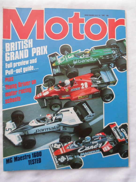 Motor magazine - 16 July 1983 - MG Maestro - British Grand Prix