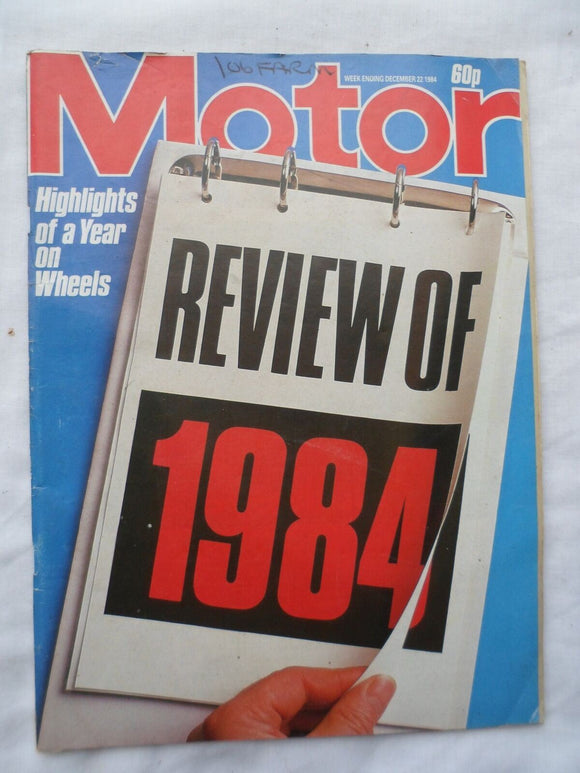 Motor magazine - 22 December 1984 - Review of 1984