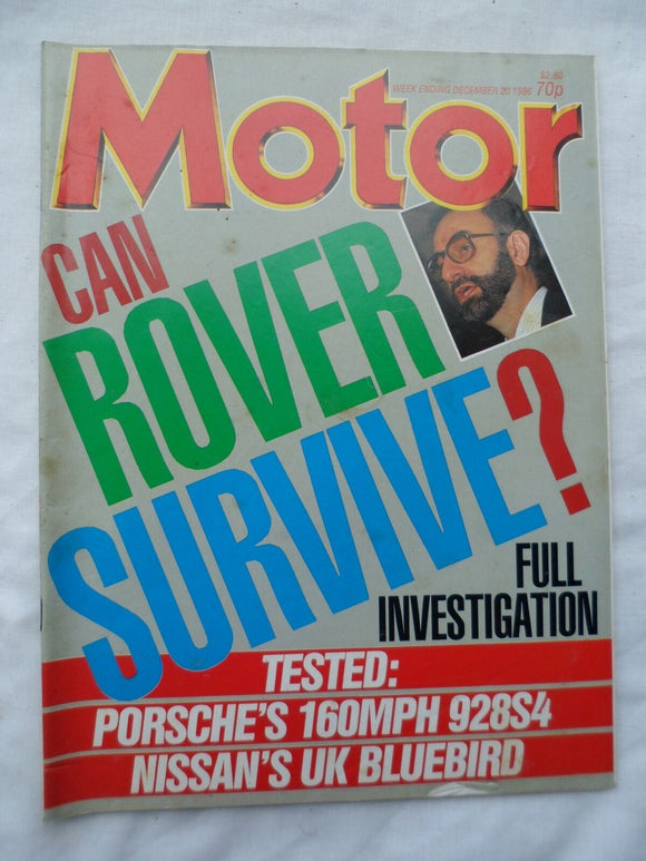 Motor magazine - 20 December 1986 - Porsche 928 S4