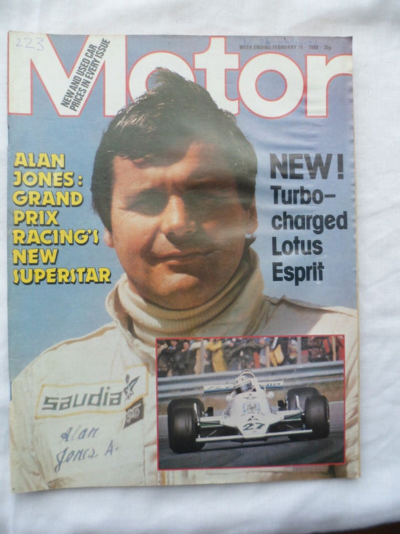 Motor magazine - 16 February 1980 - Lotus Esprit Turbo