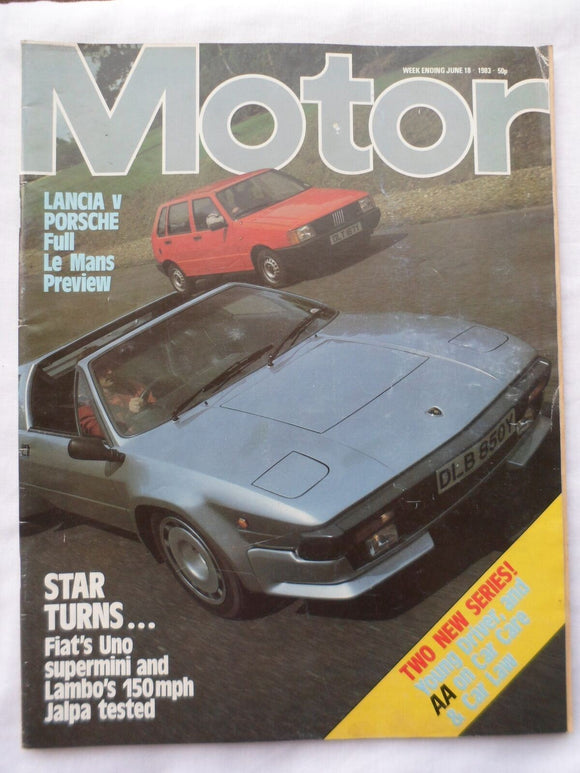 Motor magazine - 18 June 1983 - Lambo Jalpa - Lancia vs Porsche