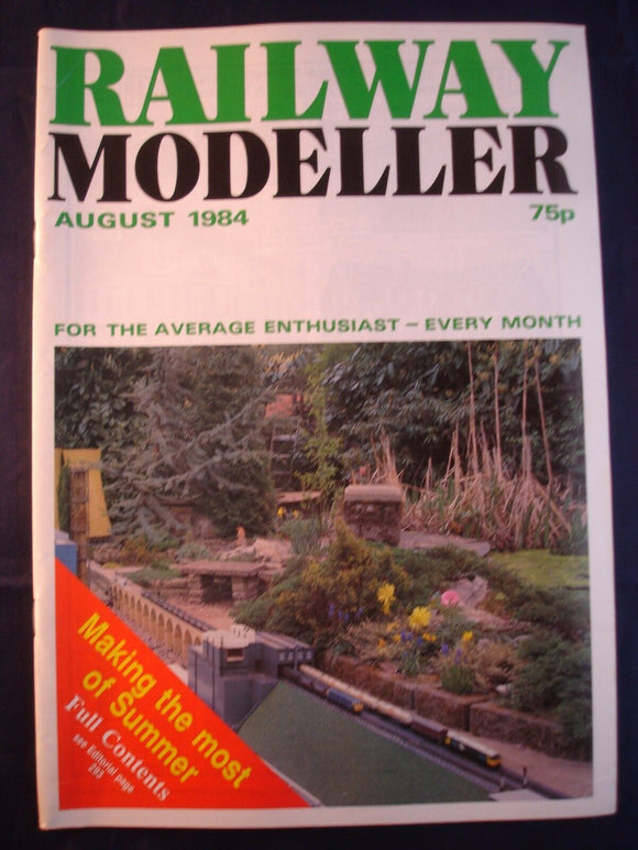 1 - Railway modeller - August 1984 - Contents page shown in photos