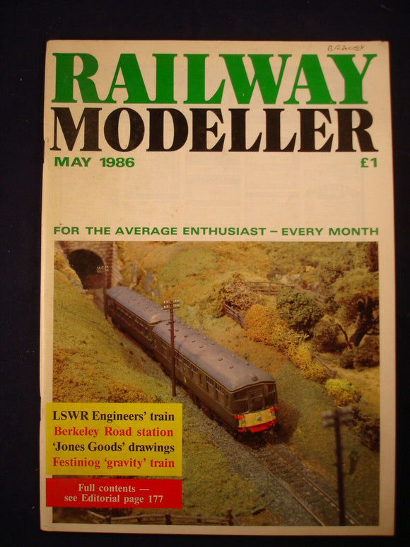 2 - Railway modeller - May 1986 - Contents page photo - HR Jones Goods drawings