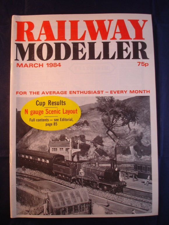1 - Railway modeller - March 1984 - Contents page shown in photos
