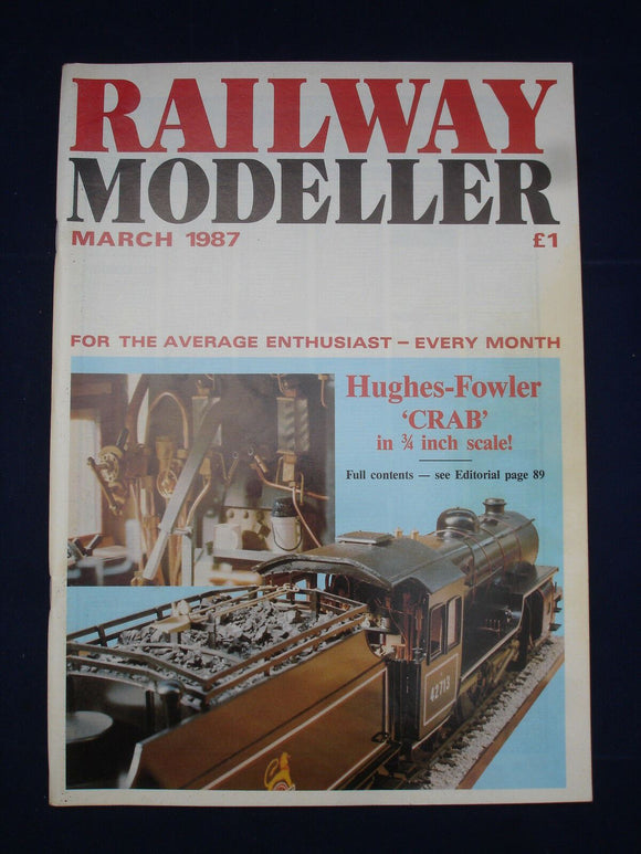 1 - Railway modeller - March 1987 - Contents page shown in photos
