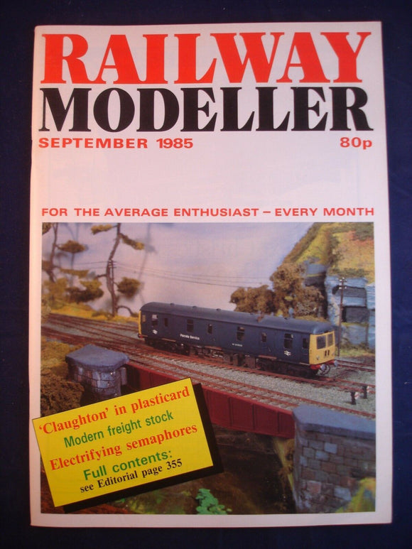 1 - Railway modeller - September  1985 - Contents page shown in photos