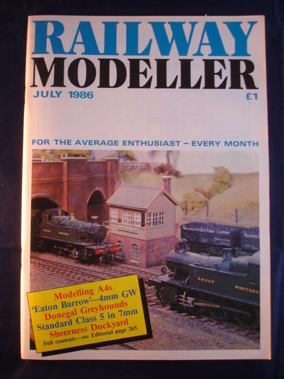 1 - Railway modeller - July 1986 - Contents page shown in photos