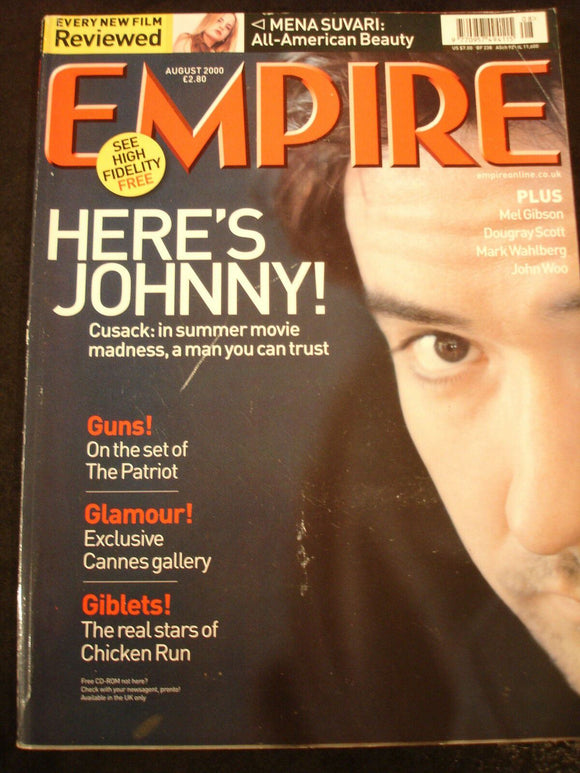 Empire Magazine film Issue 134 Aug 2000 John Cusack, Mena Suvari, Wahlberg