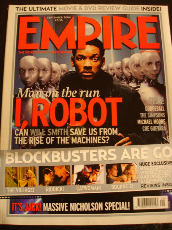 Empire Magazine film Issue 183 Sep 2004 Will Smith , Jack Nicholson special