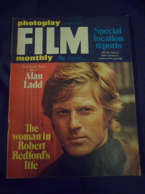 Vintage Photoplay Magazine - October 1971 -  Robert Redford - Alan Ladd