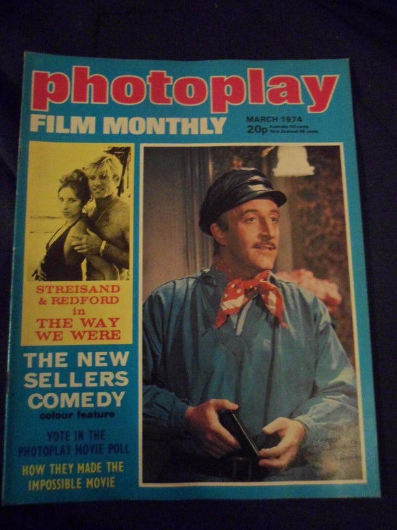Vintage Photoplay Magazine - March 1974 - Peter Sellers - Robert Redford
