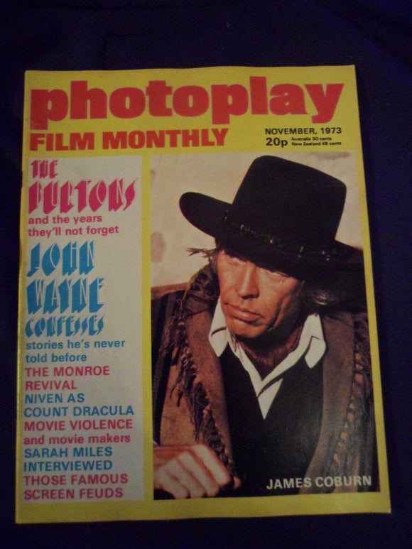 Vintage Photoplay Magazine - November 1973 - The Burtons - John Wayne