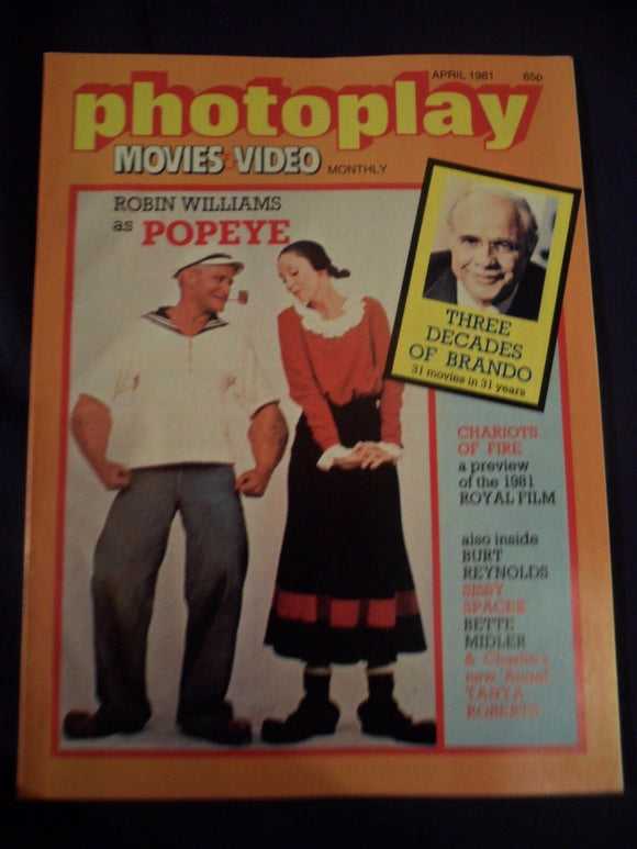 Vintage Photoplay Magazine - April 1981 - Robin Williams - Popeye