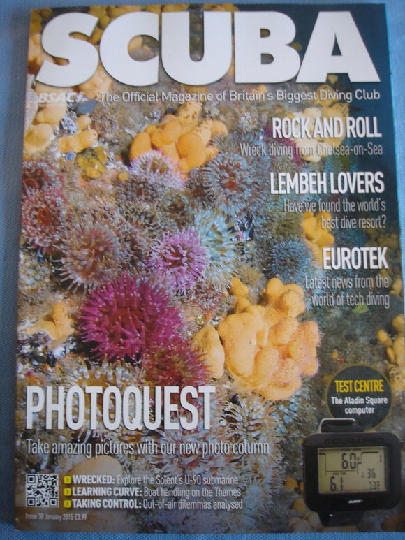 Scuba magazine Jan 2015 -  Solent's U90 - Lembeh - Boat handling on Thames