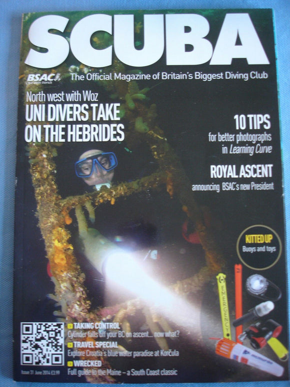 Scuba magazine june 2014 - Hebridies - Guide to the Maine - Korcula