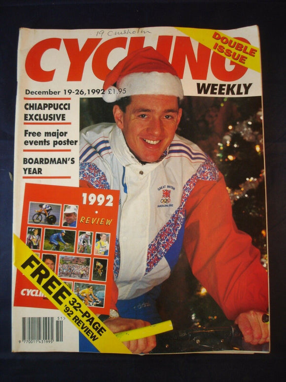 Vintage - Cycling Weekly  - 19/26 December 1992 - Birthday gift for the Cyclist