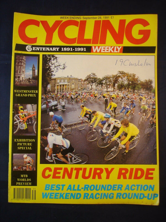 Vintage - Cycling Weekly  - 28 September 1991 - Birthday gift for the Cyclist