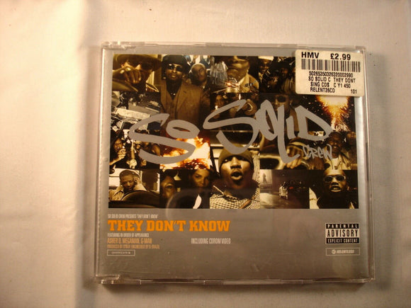 CD Single (B5) - Soo Solid Crew - They don't know - Relent26CD