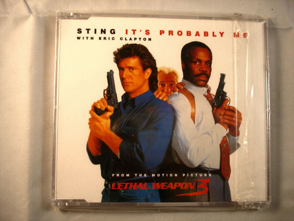 CD Single (B8) -  Sting With Eric Clapton ‎– It's Probably Me   - AMCD 883