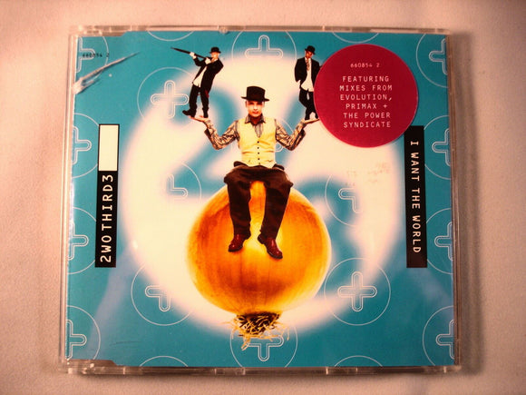 CD Single (B9) -  2wo Third3 ‎– I Want The World   - 660854 2