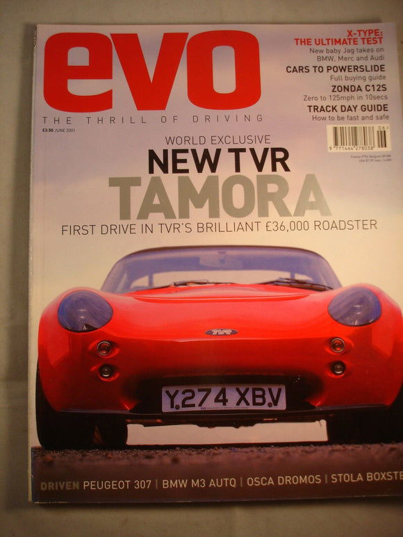 Evo Magazine # 32 - Track day guide - Tvr Tamora - 330i vs C320