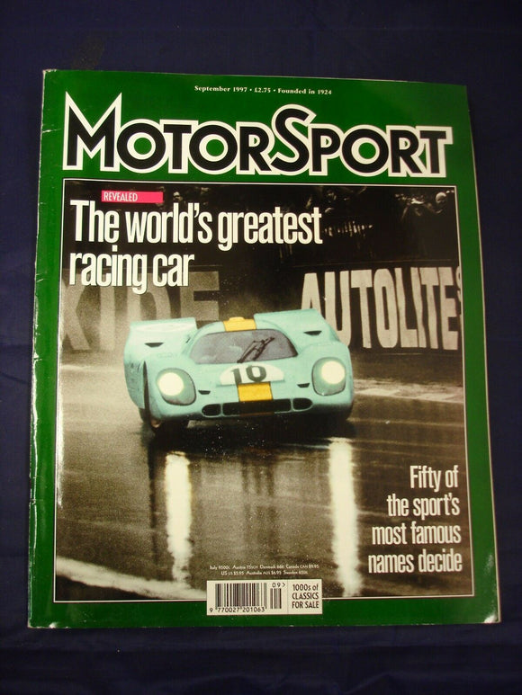 Motorsport Magazine - September 1997 - The World's greatest racing car