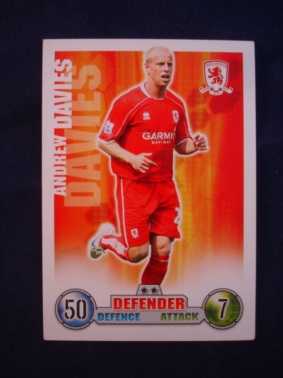 Match Attax - football card -  2007/08 - Middlesbrough - Andrew Davies