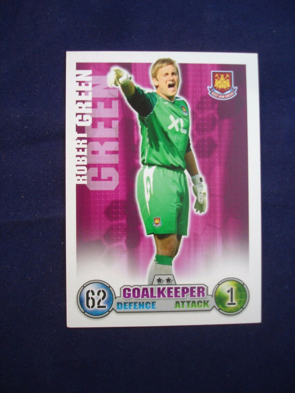 Match Attax - football card -  2007/08 - West Ham - Robert Green