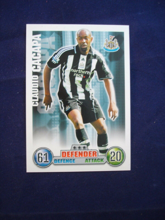 Match Attax - football card -  2007/08 - Newcastle -  Claudio Cacapa