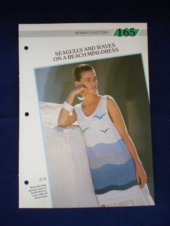 Seagulls and waves ladies jumper knitting pattern 32 - 42 in bust