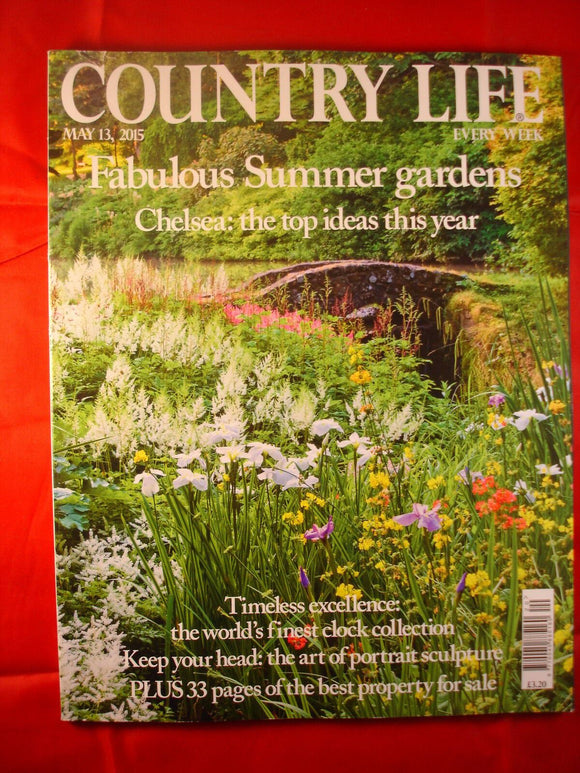 Country Life - May 13, 2015 - Summer Gardens - portrait sculpture - finest clock